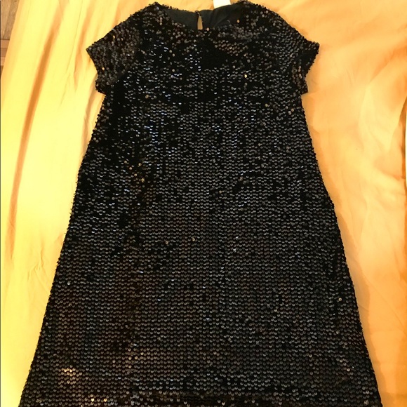 Zara Other - NWT Zara black velvet sequin dress